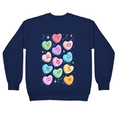 Horoscope Candy Hearts Crewneck Sweatshirt